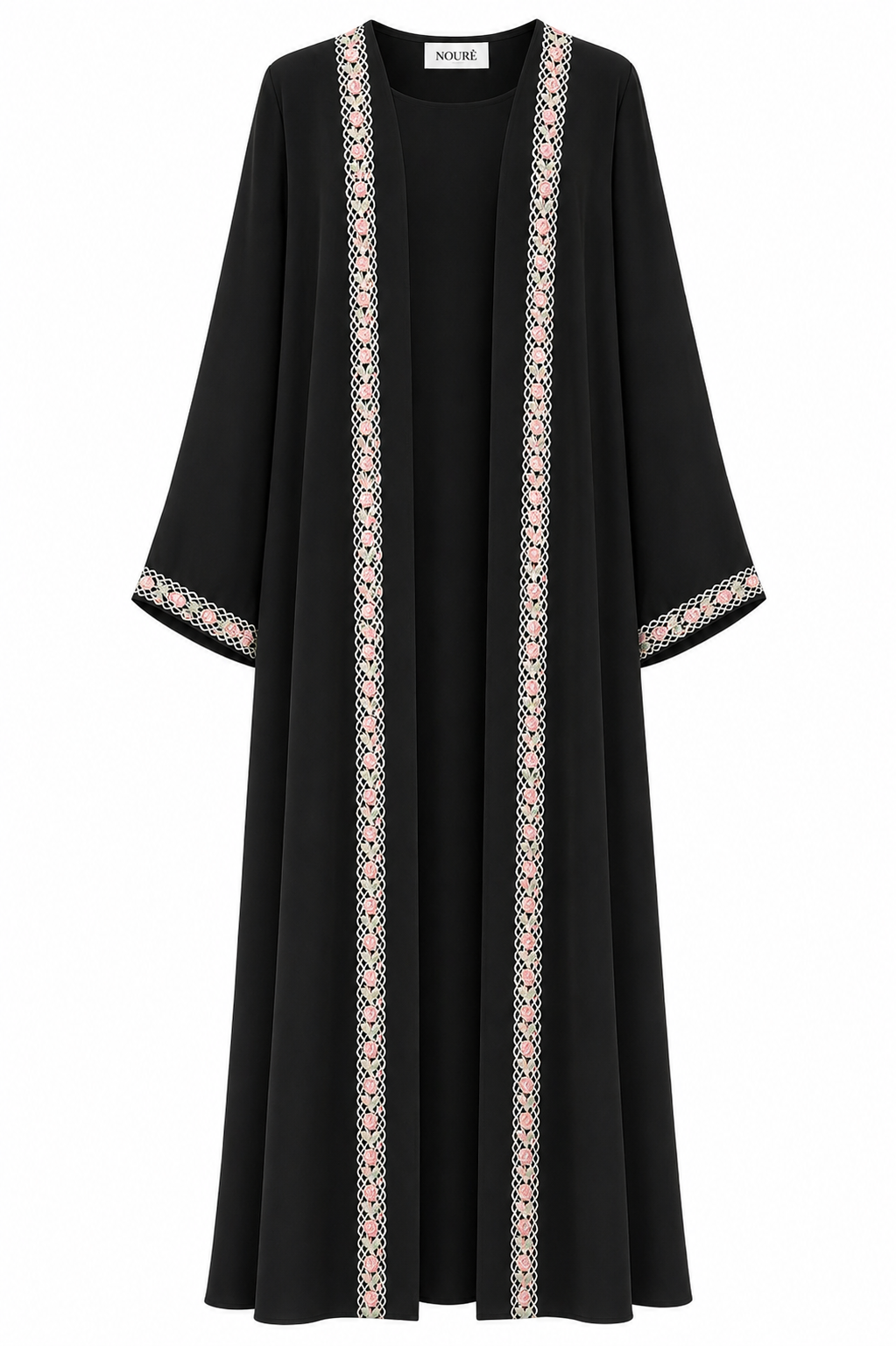 Tulip lace abaya- Pink